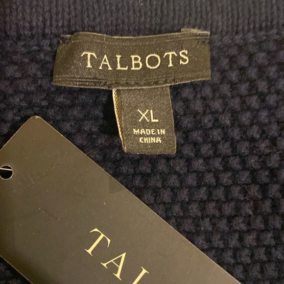 Talbots Crew Neck Blue Knit Sweater - Picture 5 of 7